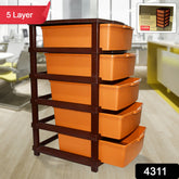 Plastic Premium Home Storage  Organization (5 Layer  1 Pc)